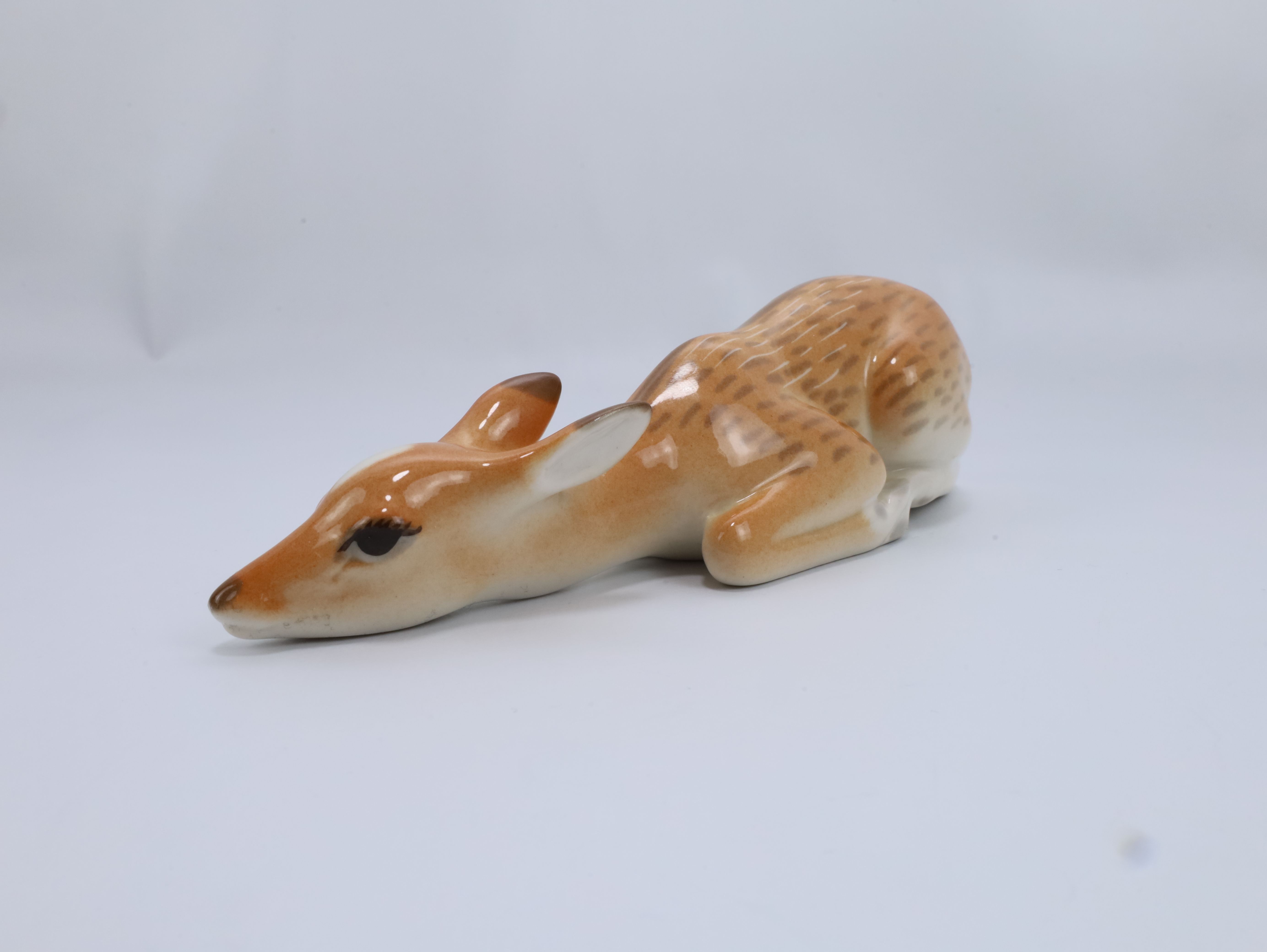 Porselensfigur rådyr – Lomonosov ca. 1960–80