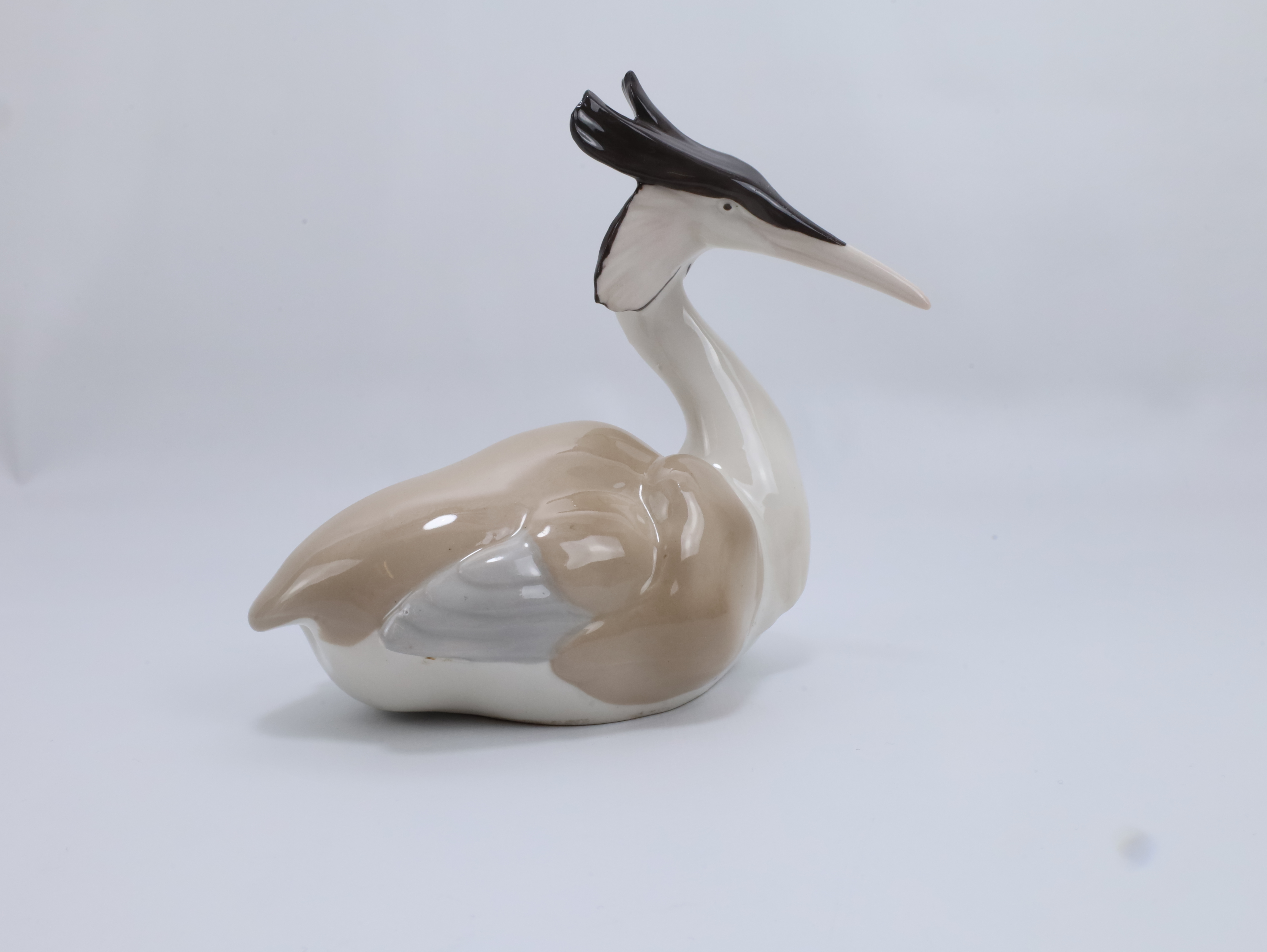 Porselensfigur fugl – GDR ca. 1960–80