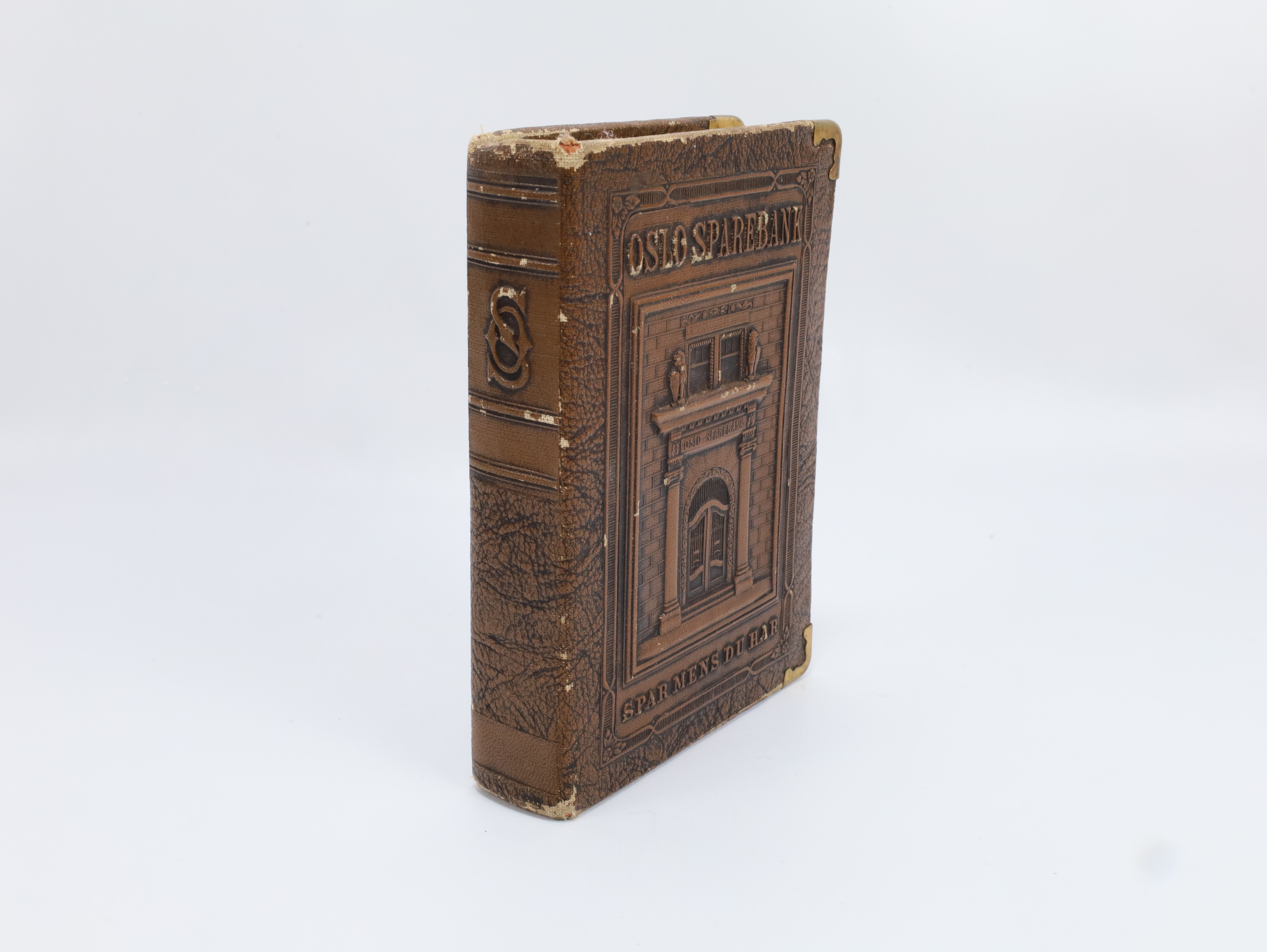 Sparebøsse i bokform – Oslo Sparebank ca. 1920–30