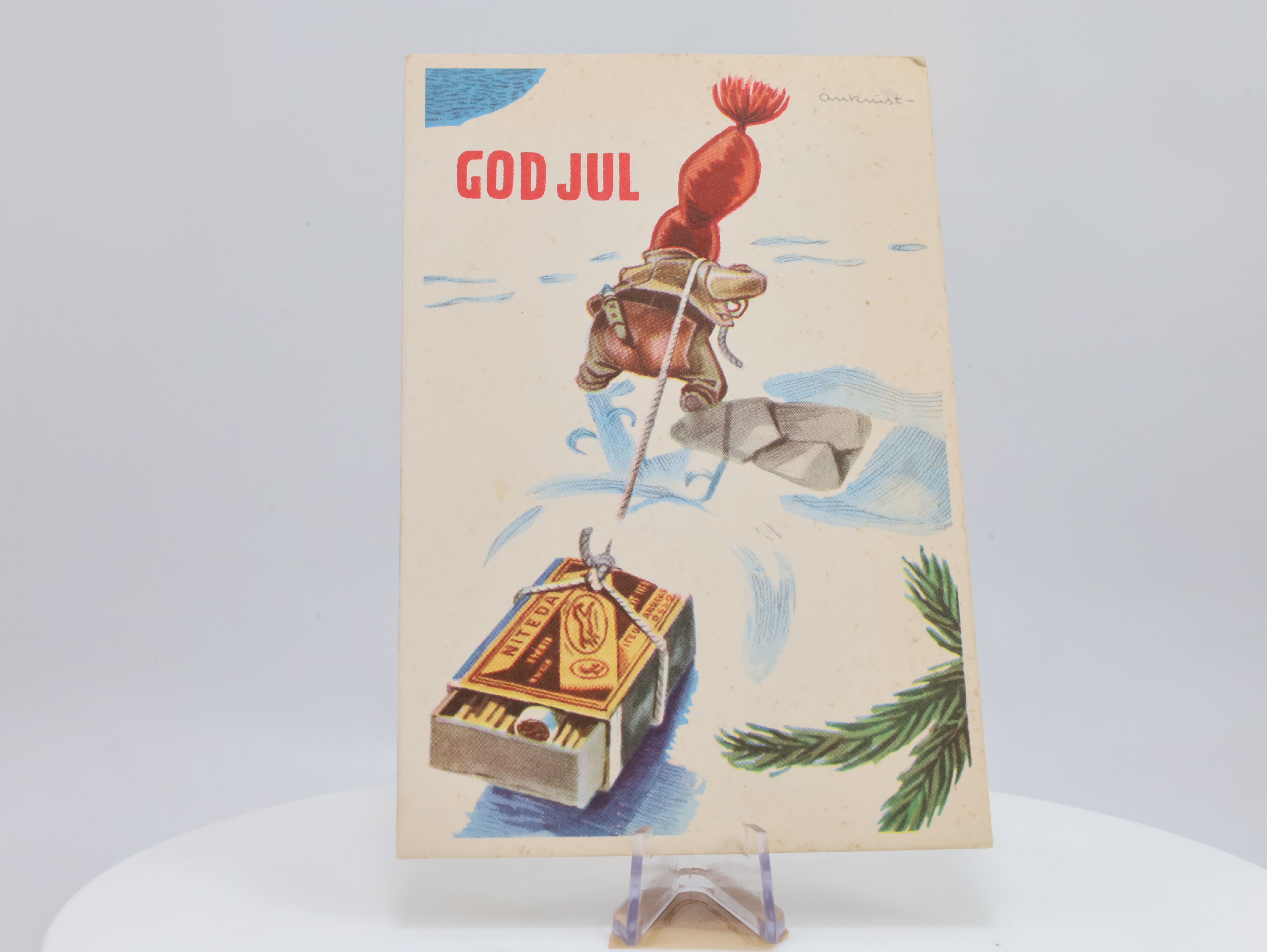 Vintage postkort – Kjell Aukrust ca. 1960-tallet