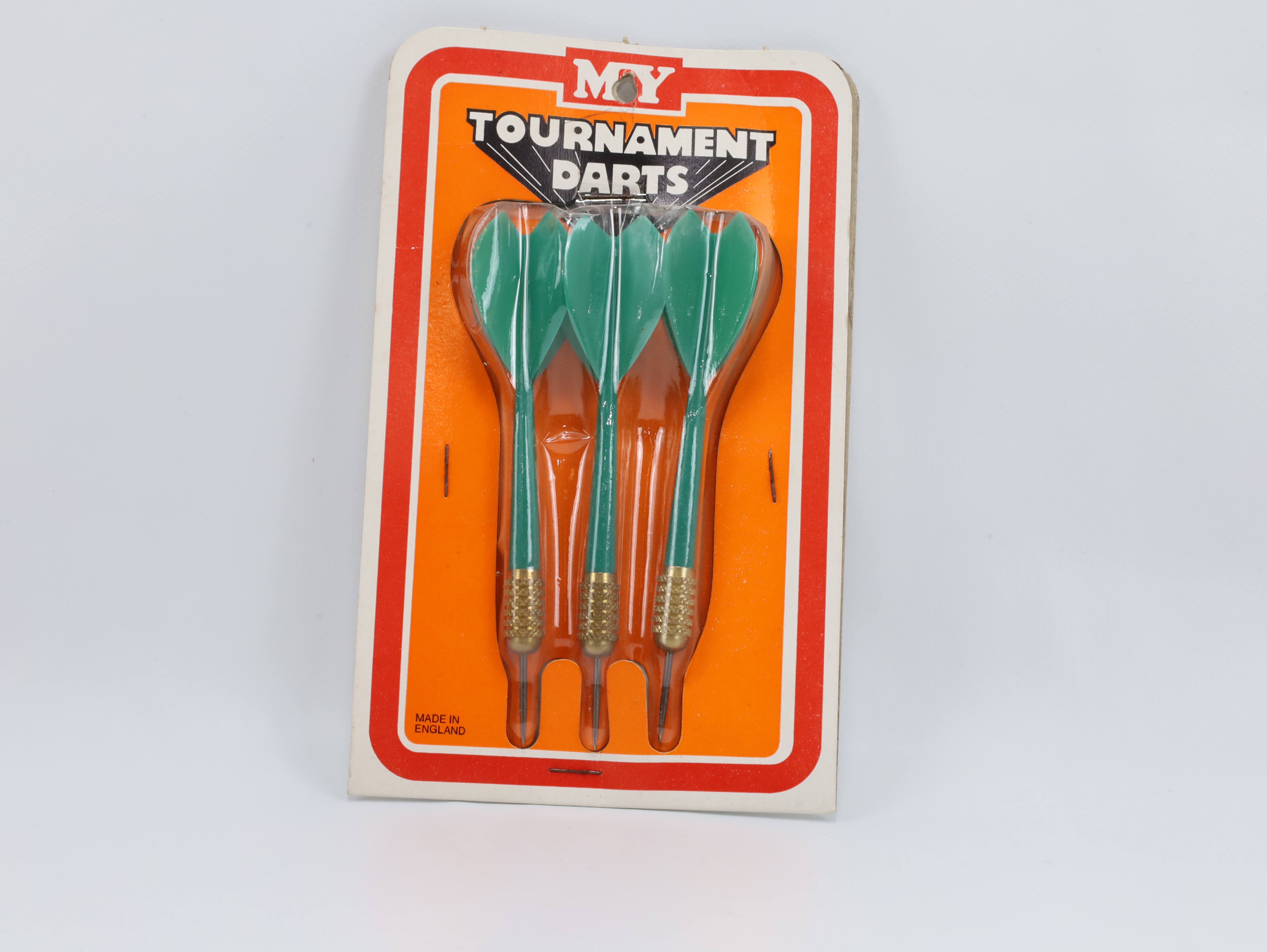 Vintage dartpiler i originalpakning – M.Y. Tournament Darts ca. 1970–80