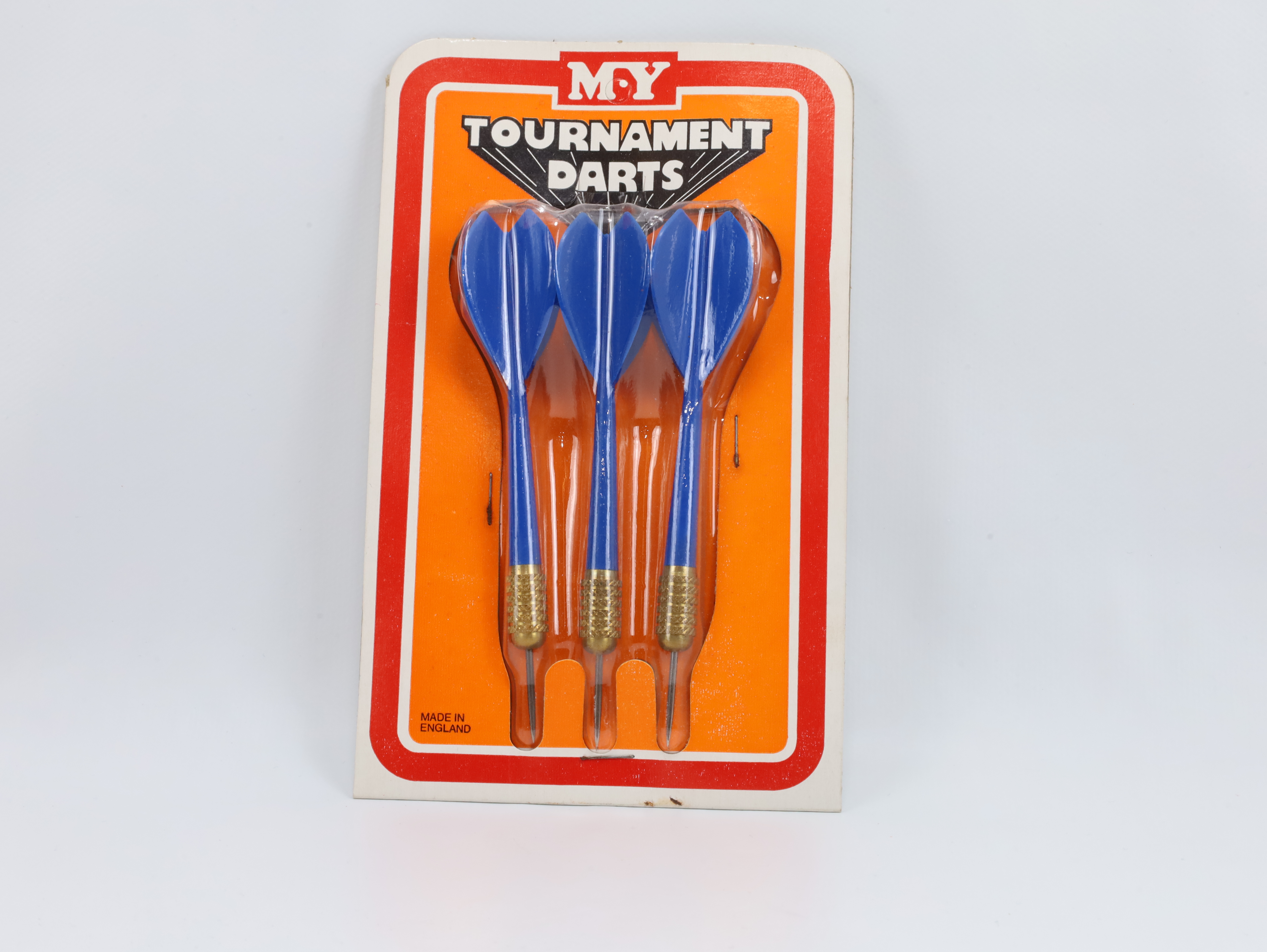Vintage dartpiler i originalpakning – M.Y. Tournament Darts ca. 1970–80