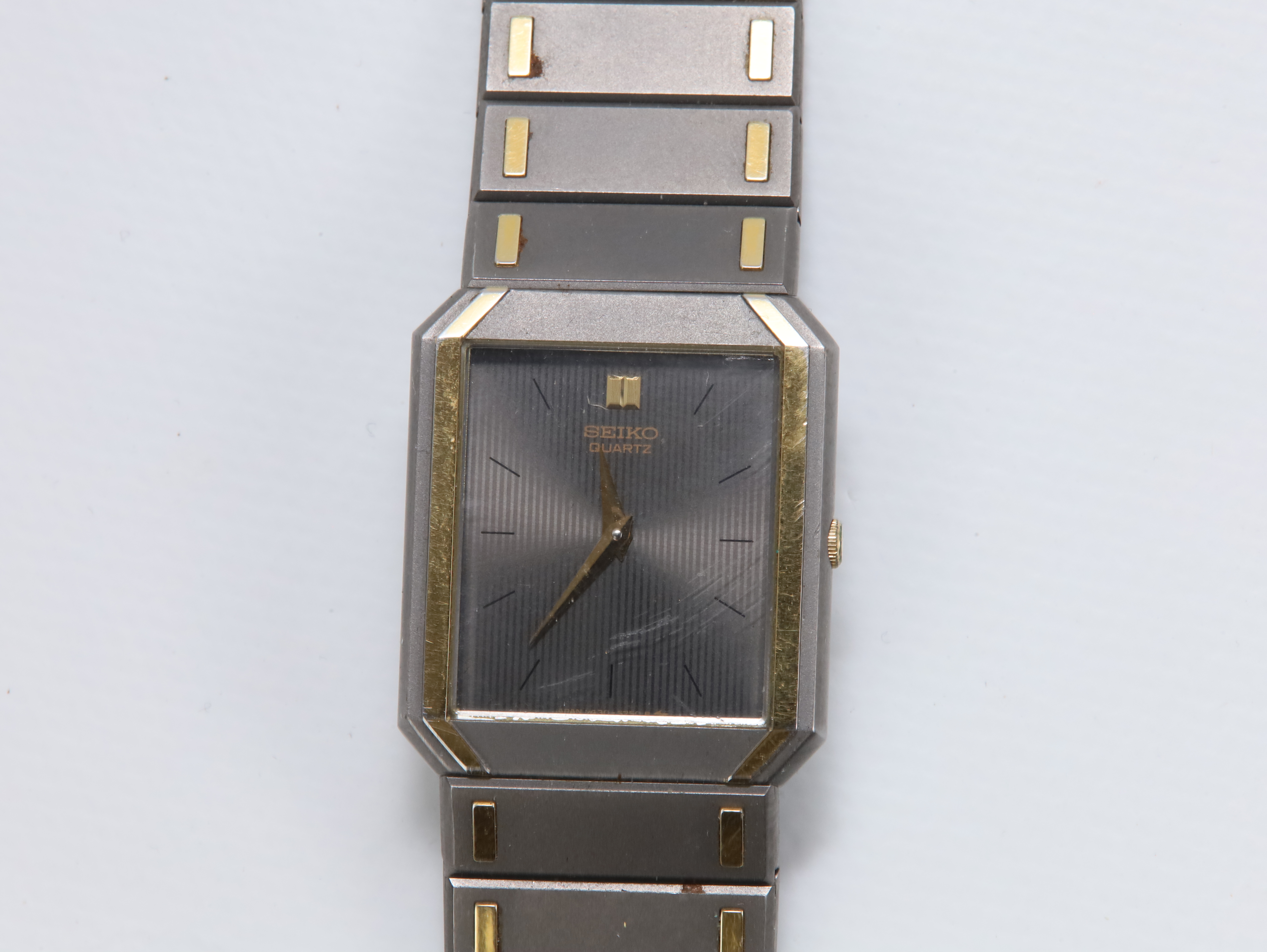 Seiko Quartz armbåndsur – to-tone lenke – vintage dressklokke