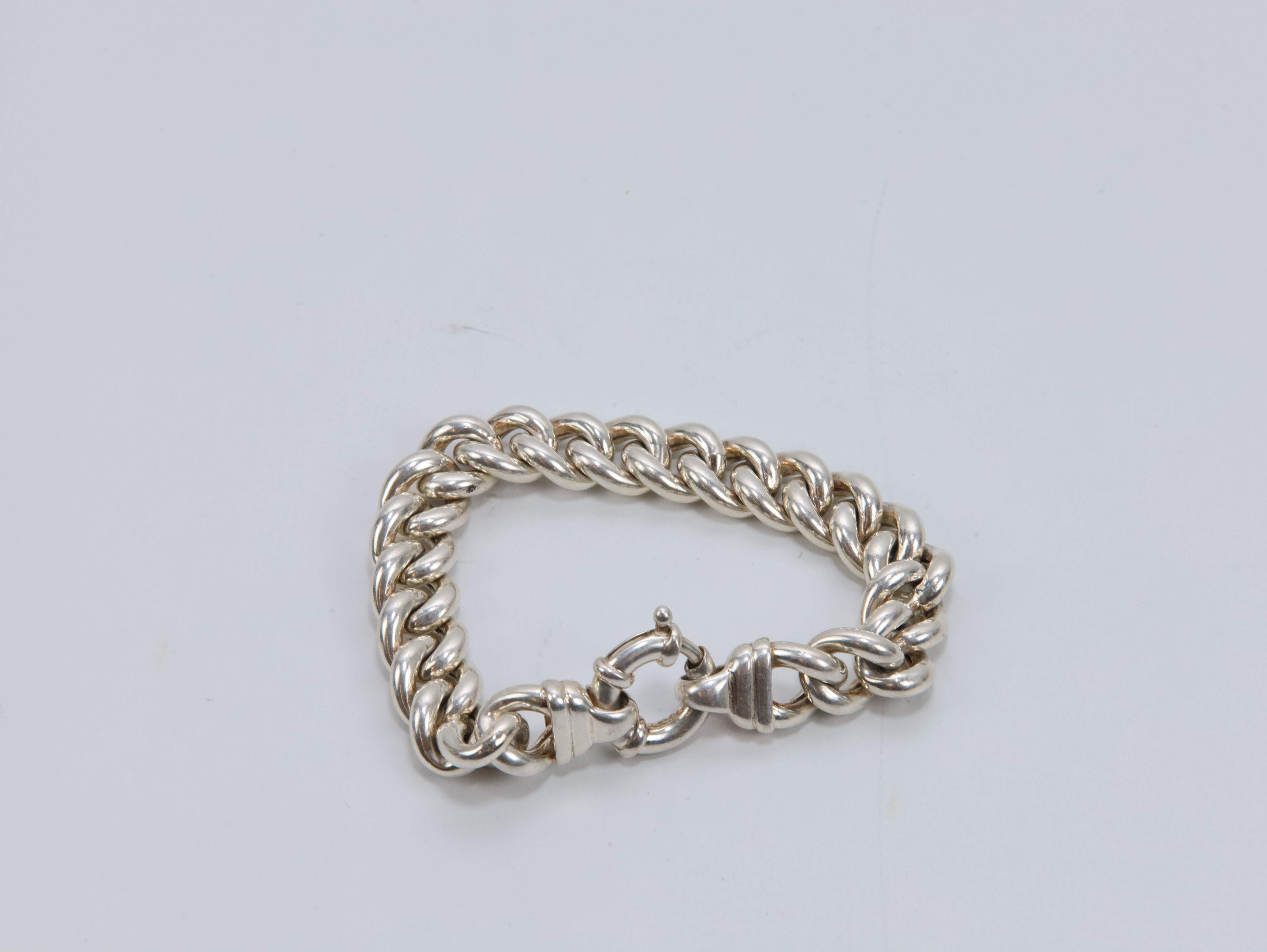 Armbånd i 925 sølv – kraftig lenke – 19 cm