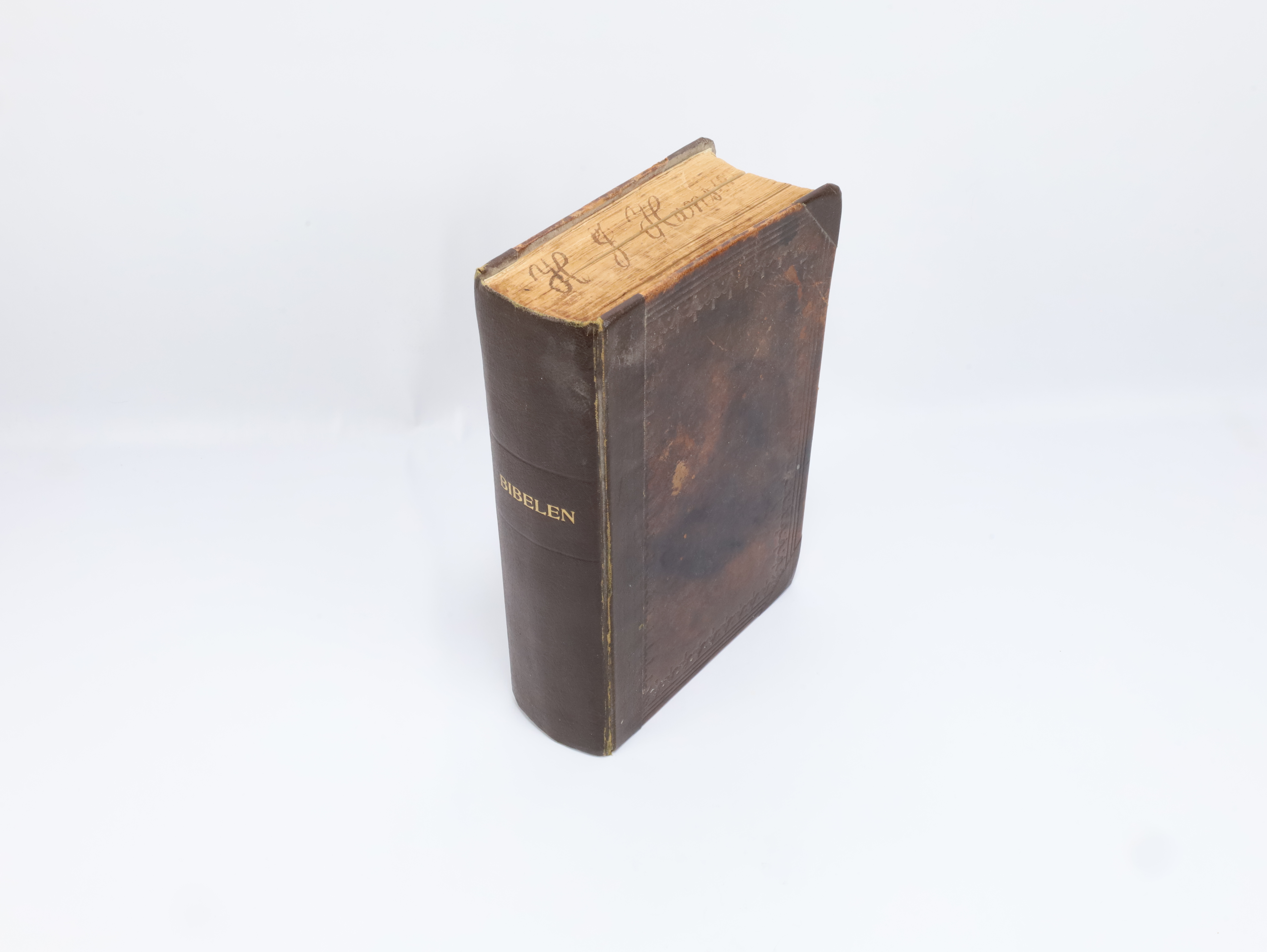 Antikk Bibel 1866 – Christiania – Den Hellige Skrift – skinninnbinding