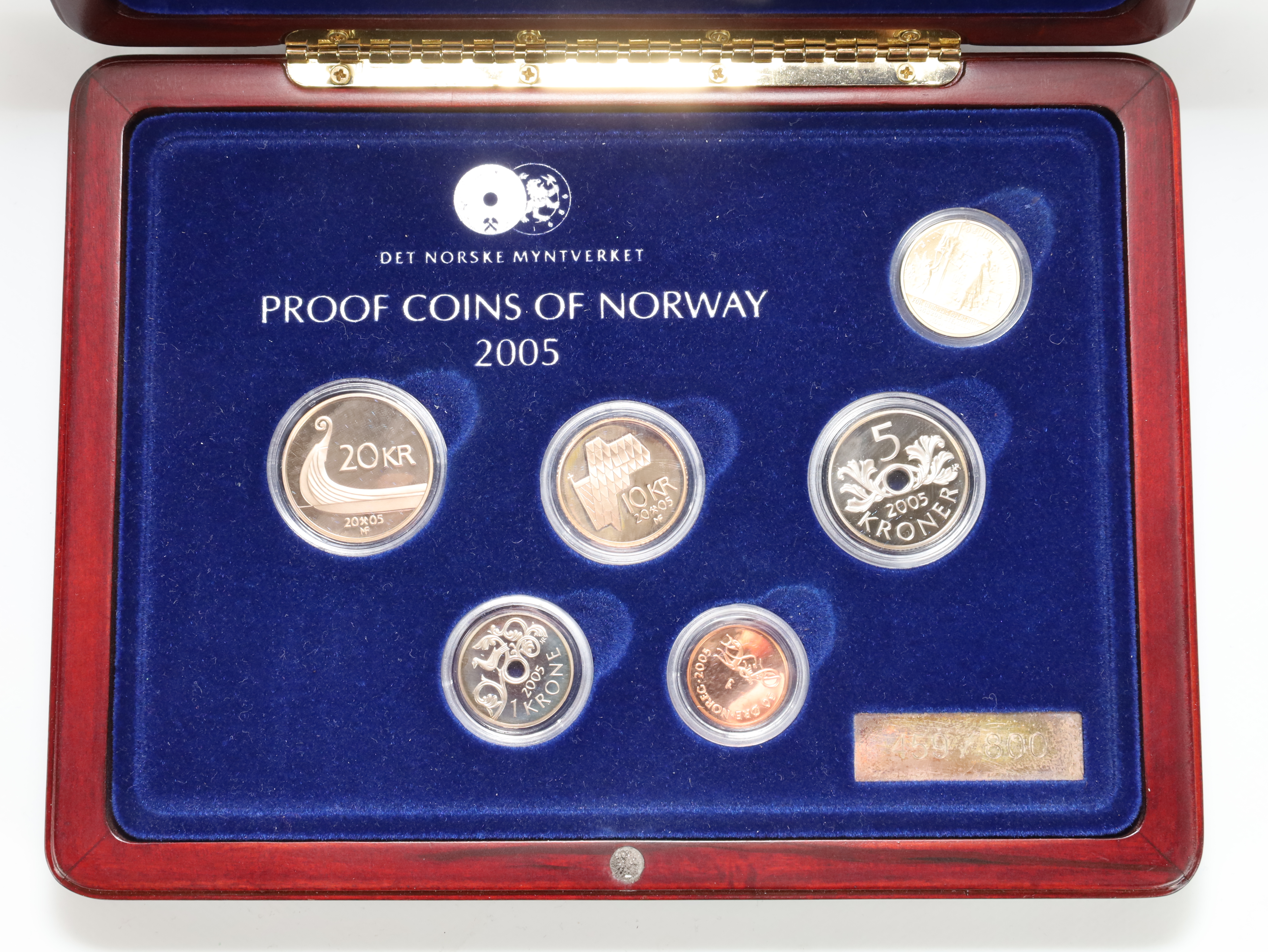 Proof myntsett – Det Norske Myntverket 2005 med Gullmedalje