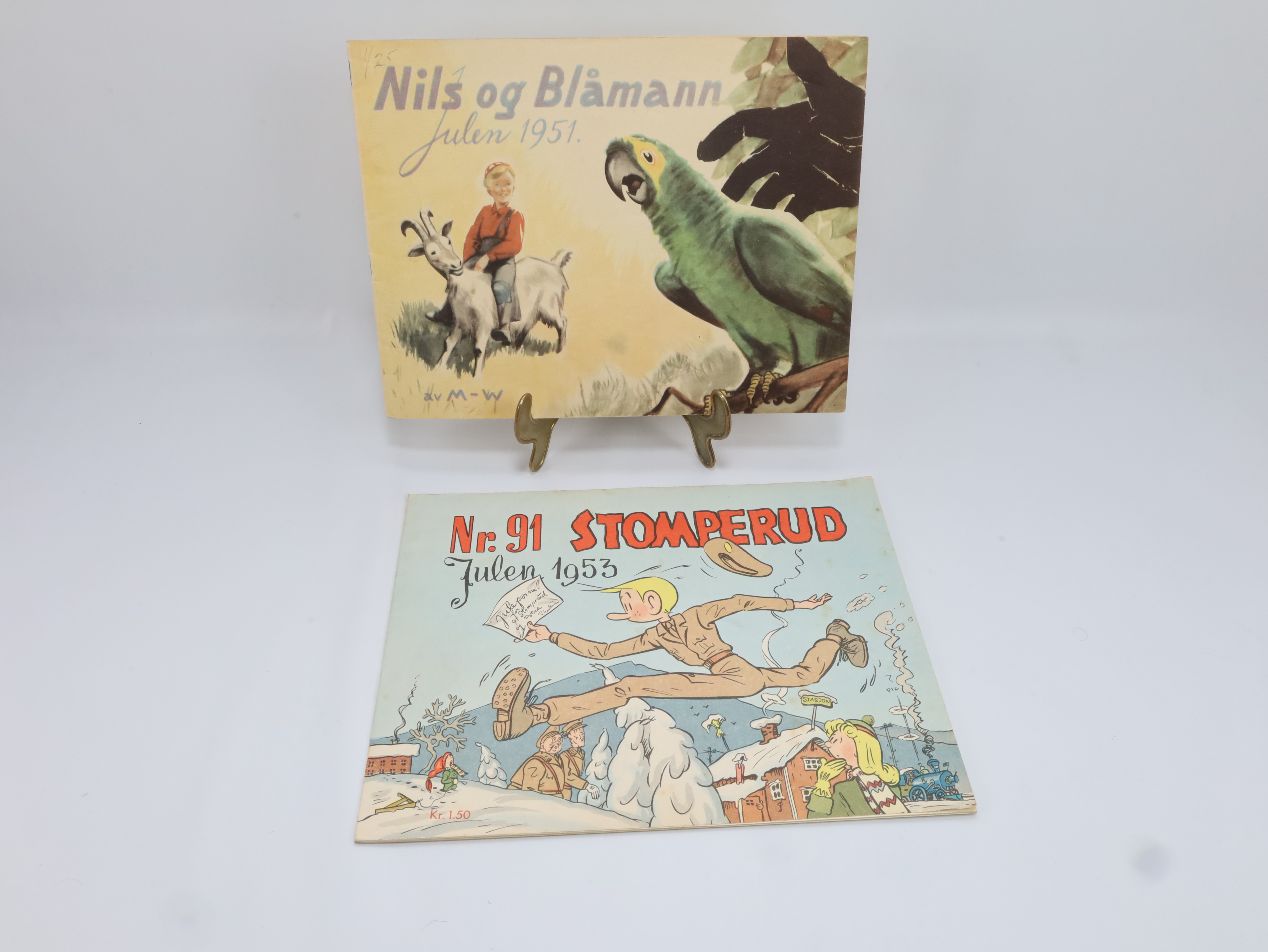 2 stk julehefter – Nils og Blåmann 1951 & Stomperud nr. 91 (1953)