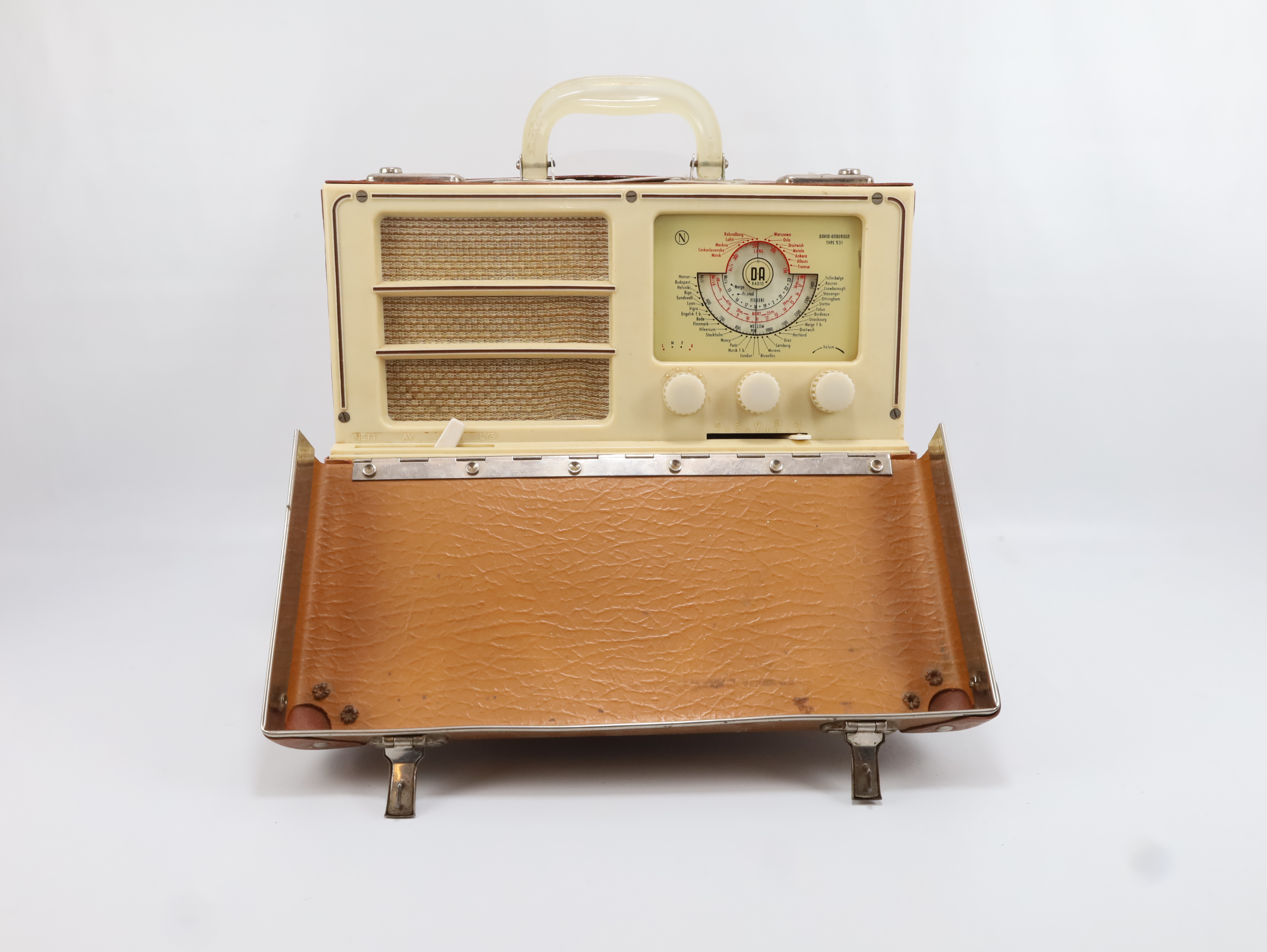 David-Andersen Type 531 koffert-radio – vintage reiseradio fra 1950-tallet