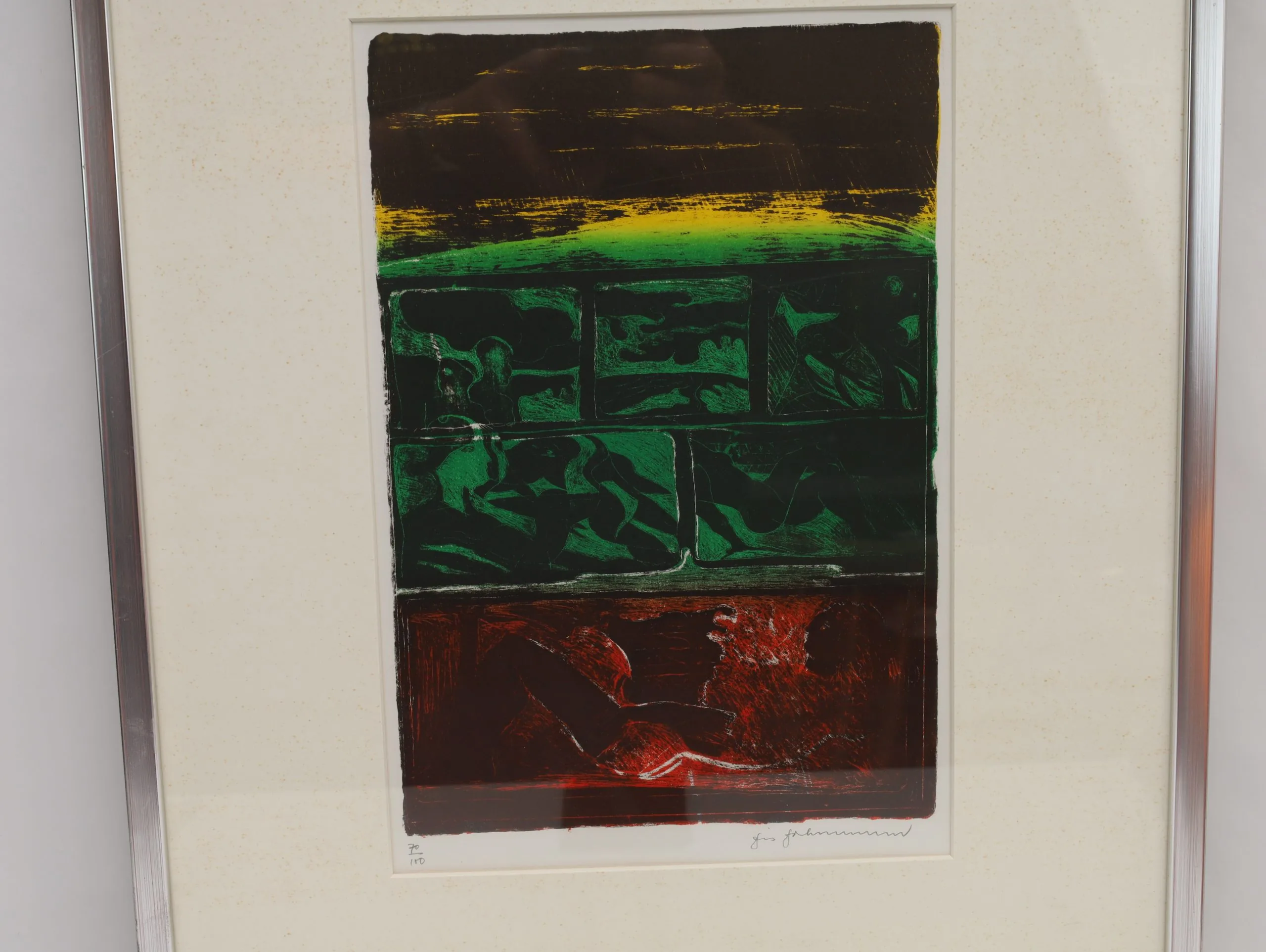 Jens Johannessen – signert grafikk 70/100 – innrammet trykk 61 × 46,5 cm