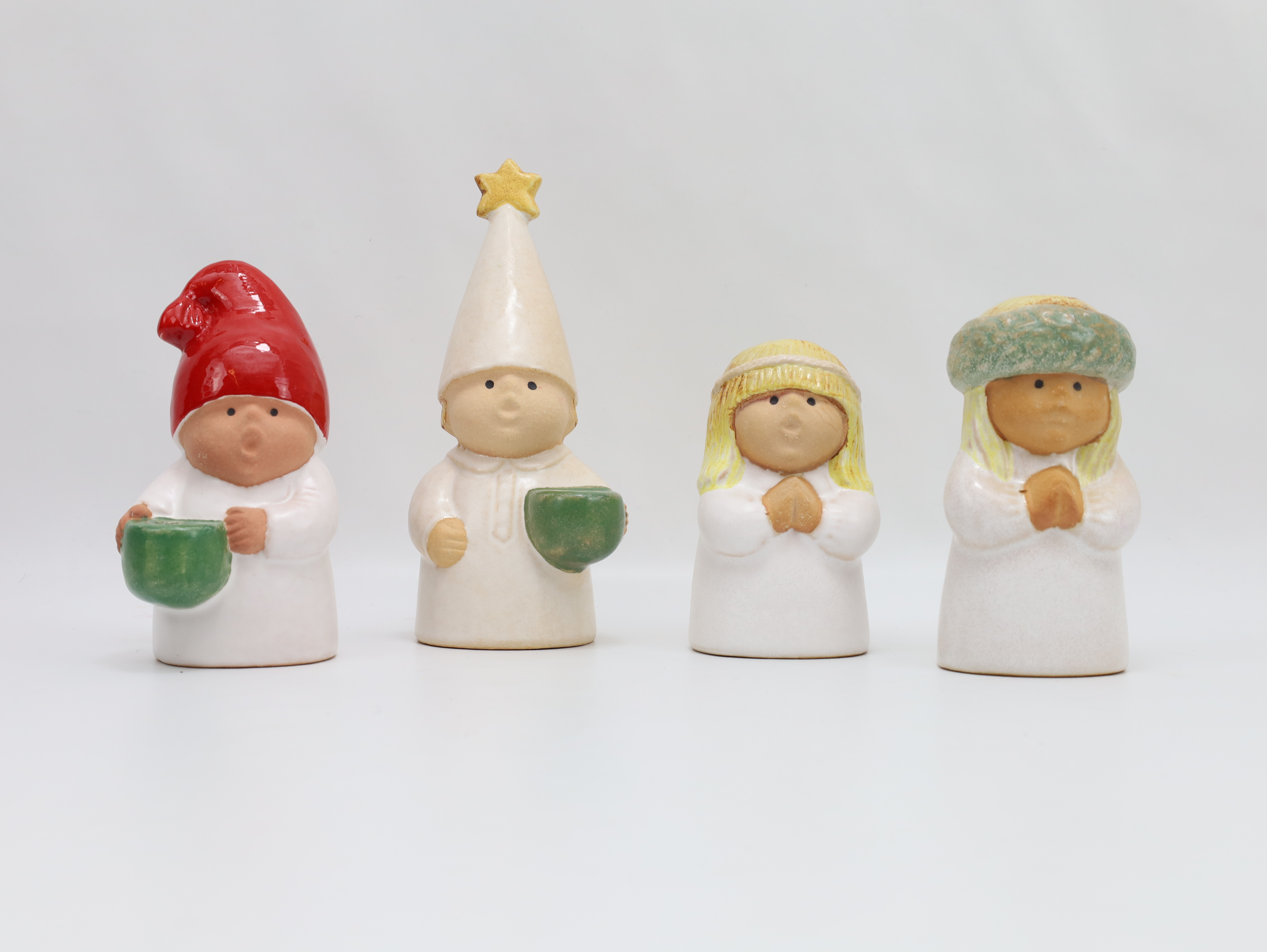 Lisa Larson Lucia-tog Keramikkfigurer