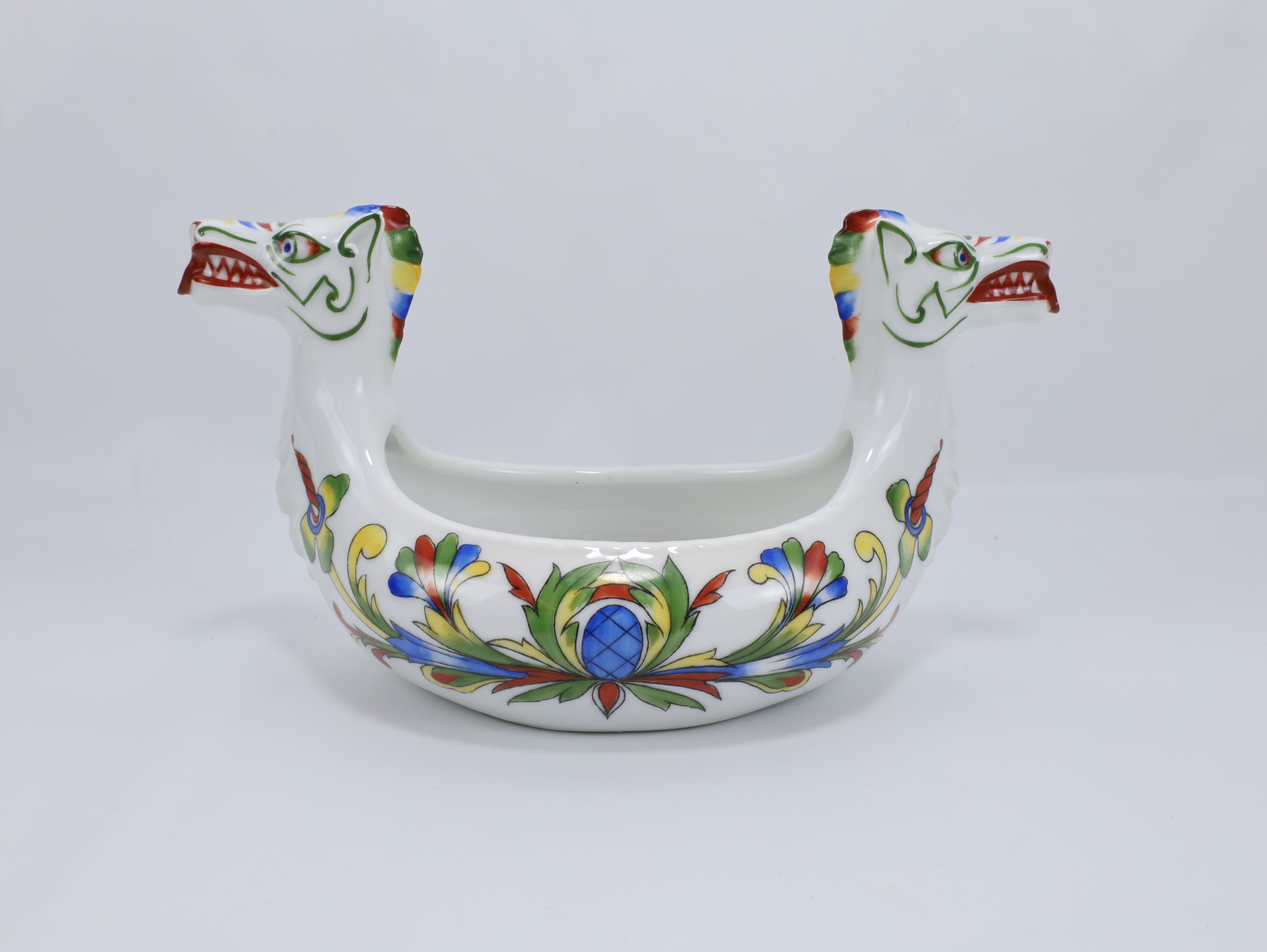 Antikk Porsgrunn Porselen med Dragehoder, Dekor 1837