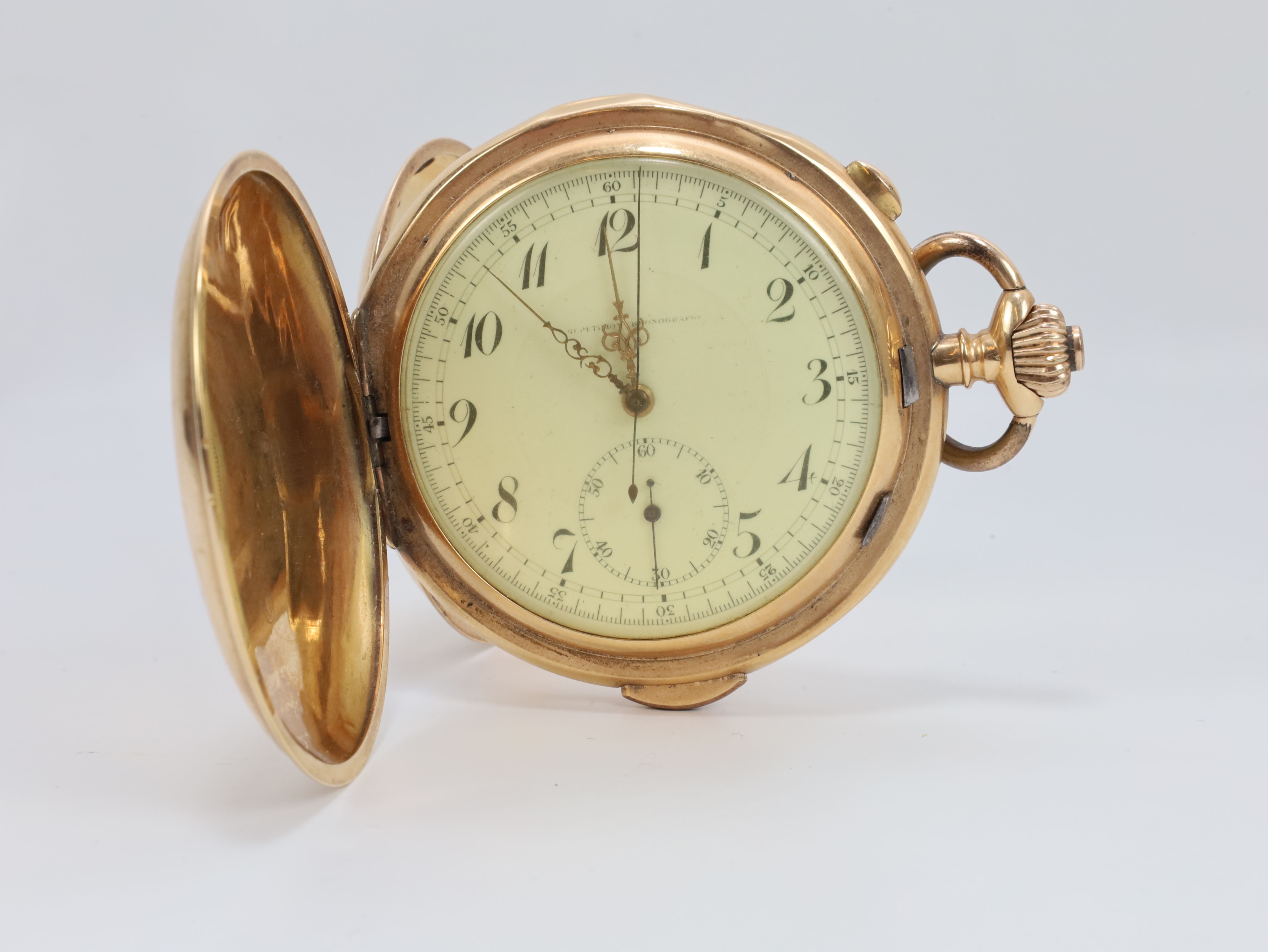Antikk Heures Repetition quarters repeater 14K Gull Lommeur med Kvarter-repetisjon ca. 1900