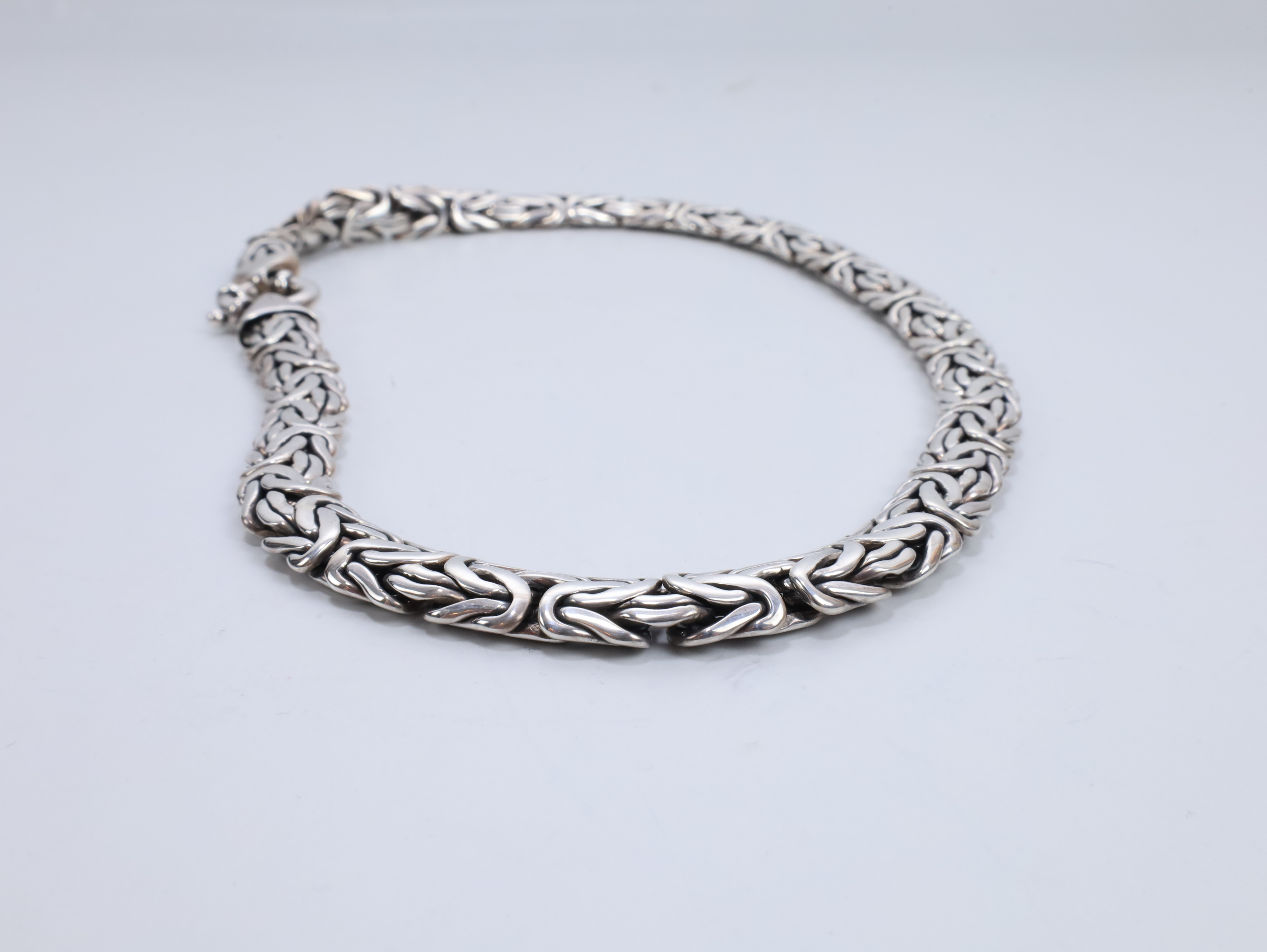 Nydelig Kongekjede i 925 Sølv - Bysantisk Design