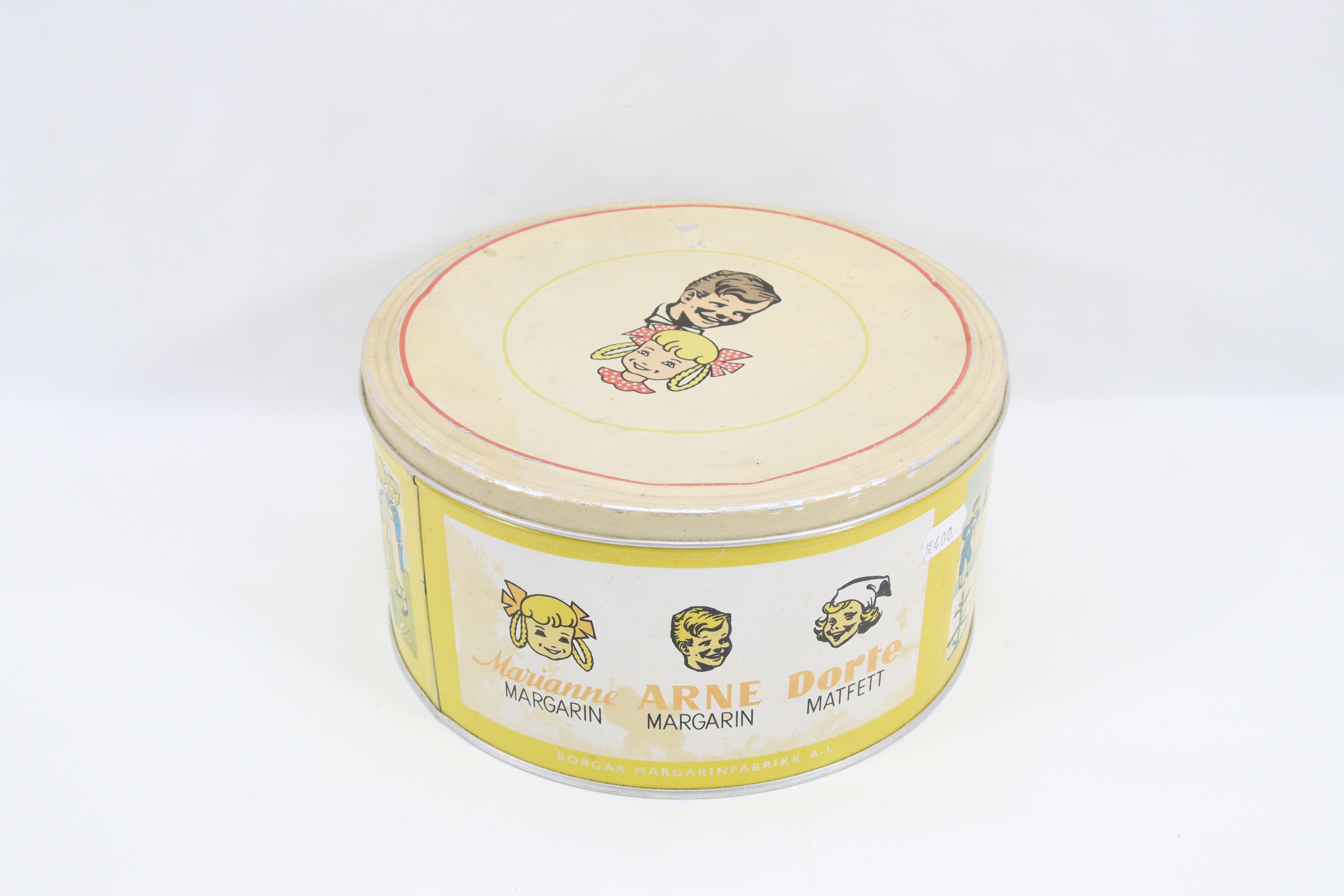 Vintage reklameboks – Borgar Margarinfabrikk ca. 1950–60