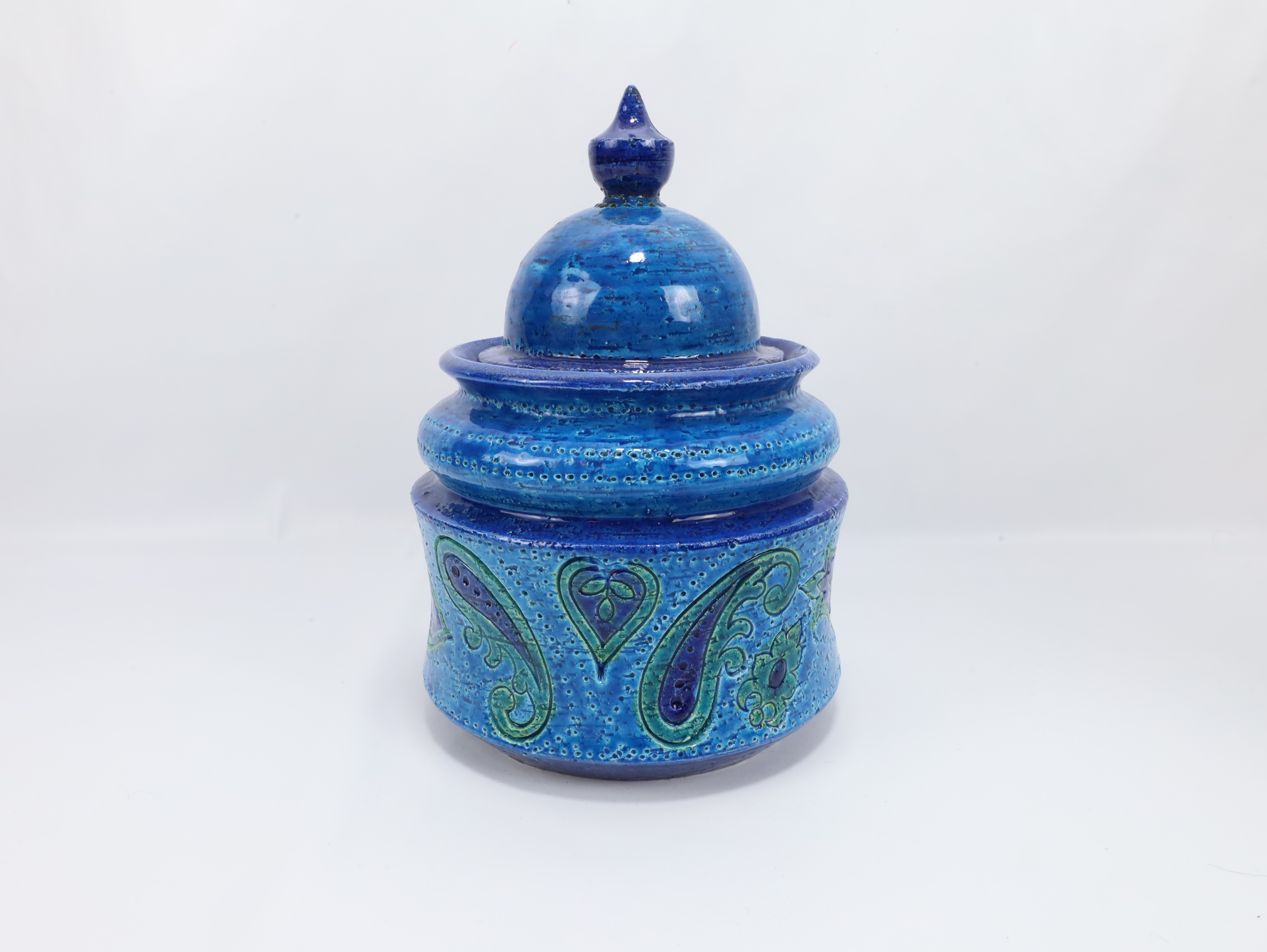 Dekorativ keramikk krukke med lokk - Bitossi, Italia, 1960-70