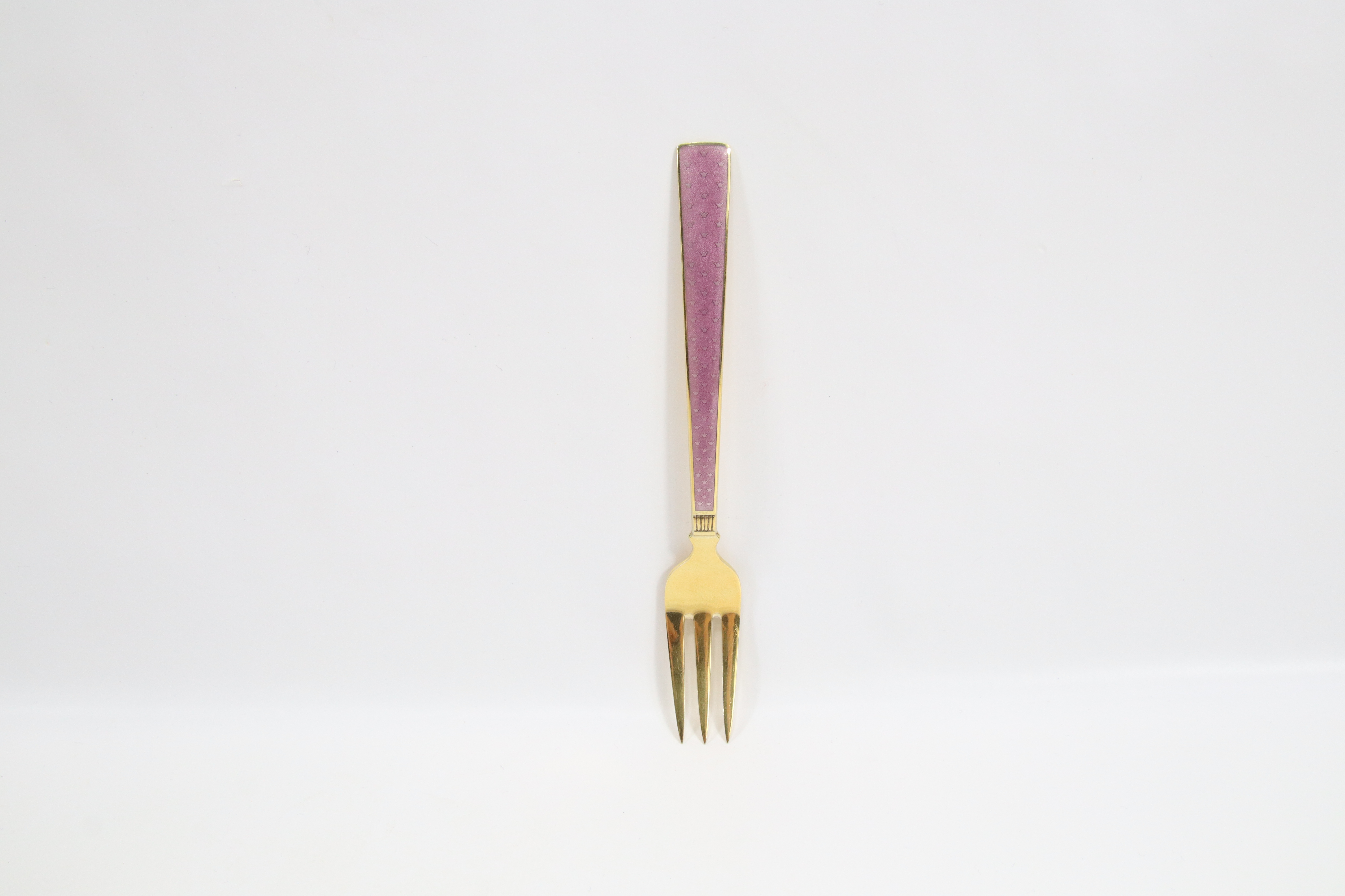 Lilla emalje kakegaffel – Th. Marthinsen 1960-tallet