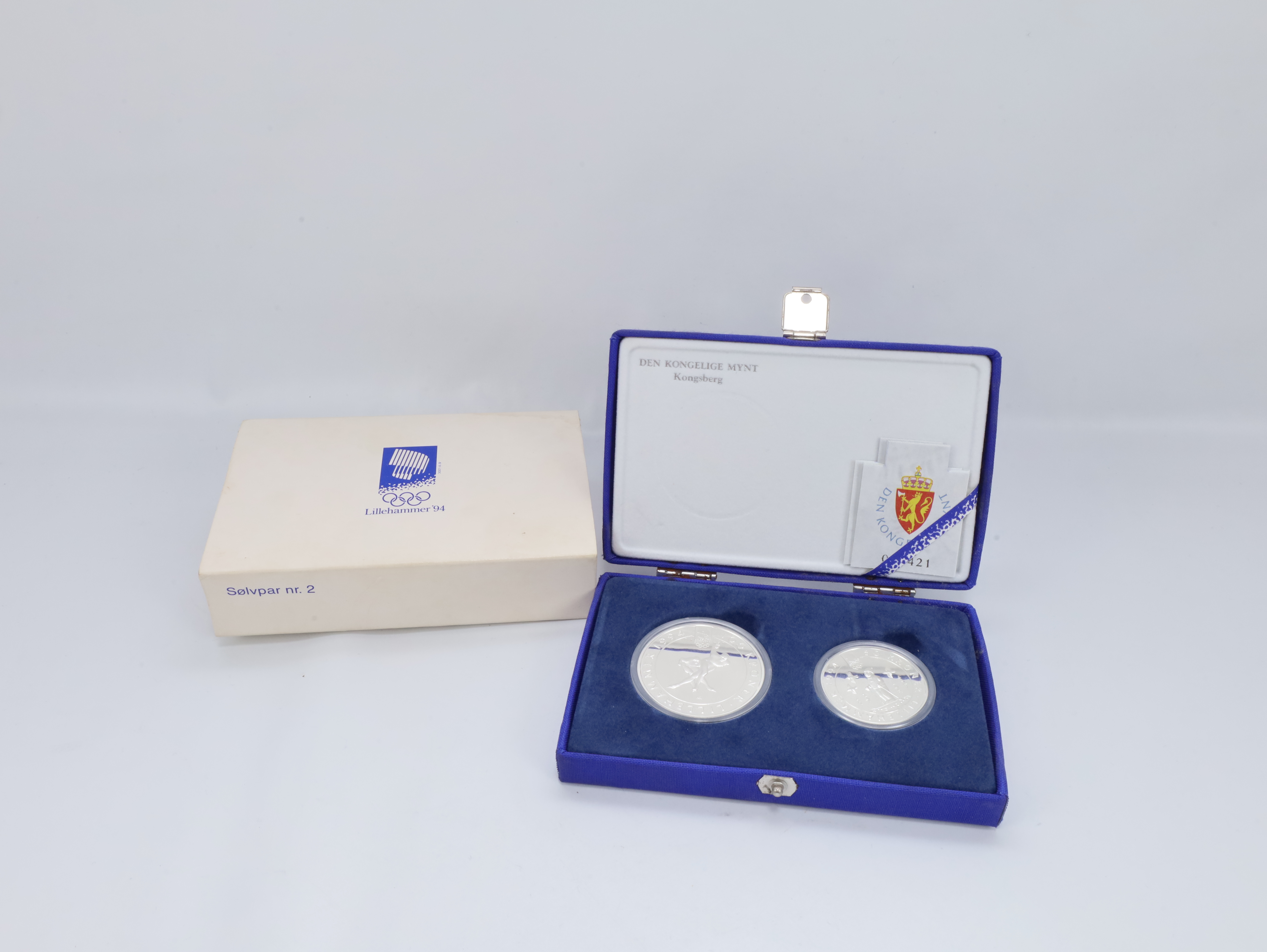Sølvmynter fra Lillehammer OL – Norges Bank ca. 1994